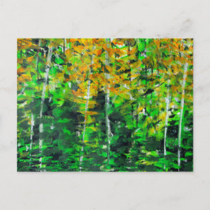"Autumn Woodland" Acrylic Art Postcard