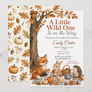 Autumn Woodland Baby Shower Invitation