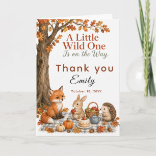 Autumn Woodland Baby Shower Thank You Card