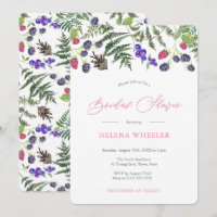 Autumn Woodland Ferns Blackberries Bridal Shower