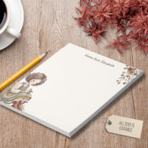 Autumn Woodland Girl Vintage Storybook Cottagecore