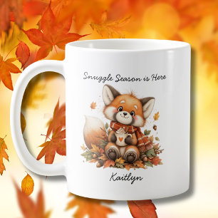 *Autumn Woodland Snuggle Season is Here Name Coffee Mug