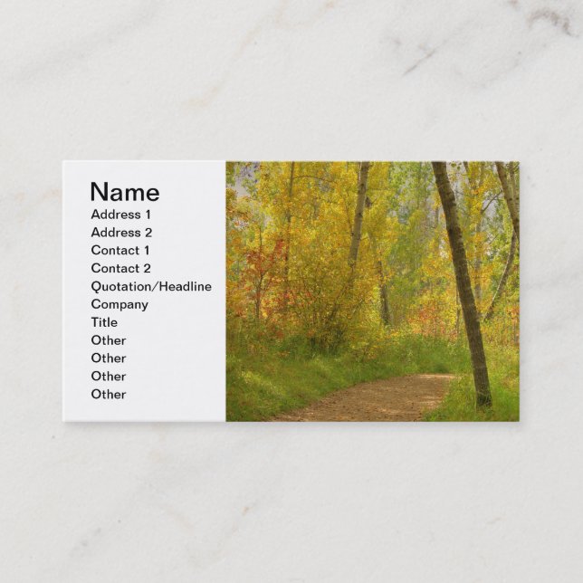 Autumn Woodlands Business Card (Front)
