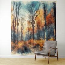 Autumn Woods 1 - Watercolor