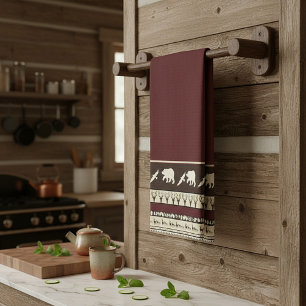 Autumn woods kitchen towel