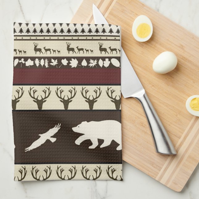Autumn woods kitchen towel (Quarter Fold)