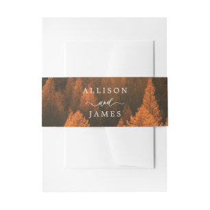 Autumn Woods Minimalist Belly Band Invitation Belly Band
