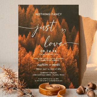 Autumn Woods Minimalist  Invitation