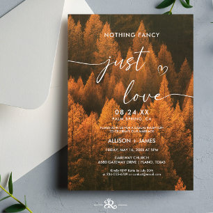 Autumn Woods Minimalist Invitation