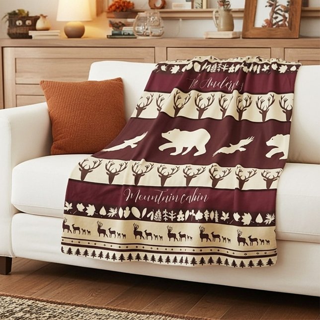 Autumn woods personalised cabin fleece blanket (Creator Uploaded)