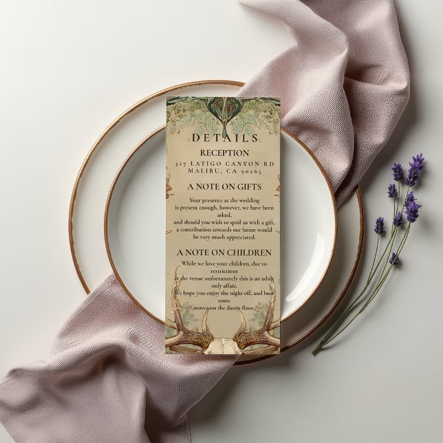 Autumn Woods Rustic Wedding Enclosure Card (Creator Uploaded)