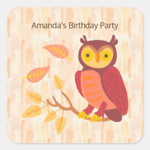 Autumn Woods Square Sticker