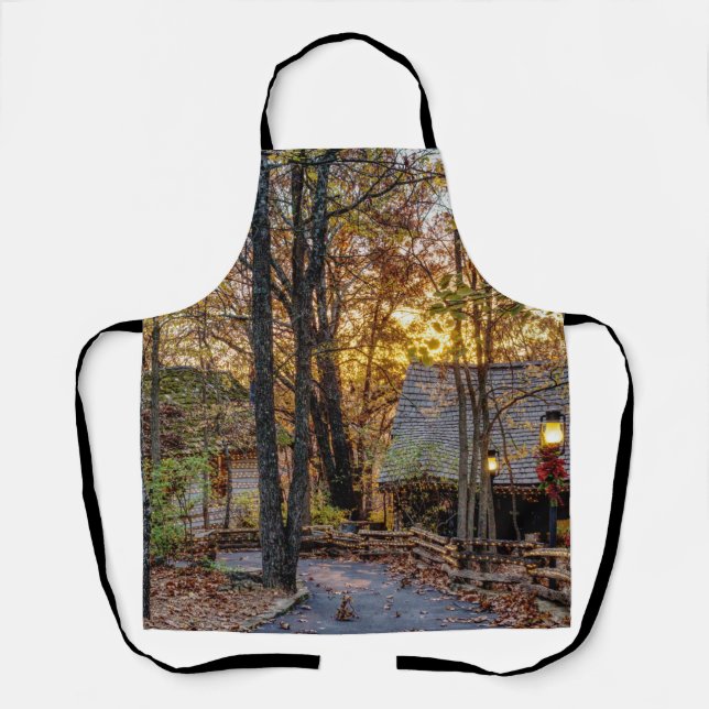 Autumn Woods Sunset Walkway Apron (Front)