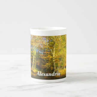 Autumn Woods & Sunshine - Personalized Bone China Mug