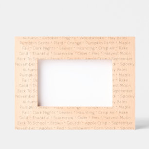 Autumn Words Picture Frame 