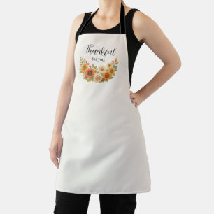 Autumn Wreath – Fall Floral Thanksgiving Apron