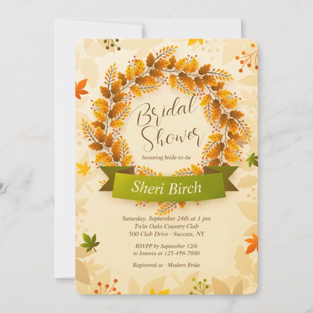 Autumn Wreath Invitations (Front)