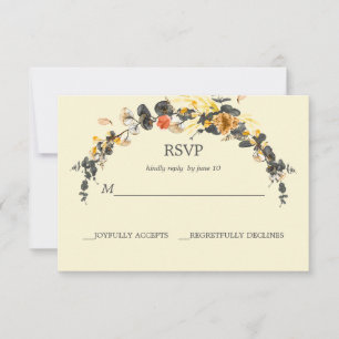 Autumn Wreath   Modern Wedding RSVP