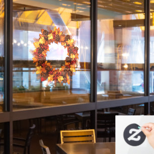 Autumn Wreath Window Cling