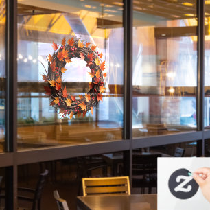 Autumn Wreath Window Cling