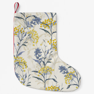 Autumn yellow berries leaves, colourful seamless. small christmas stocking