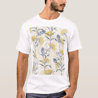 Autumn yellow berries leaves, colourful seamless. T-Shirt