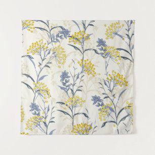 Autumn yellow berries leaves, colourful seamless. tapestry