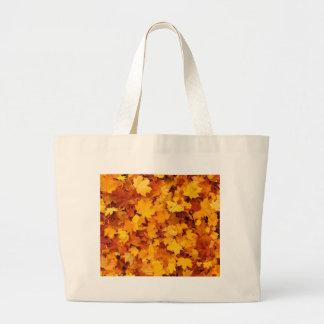 Autumn Yellow Maple Leaves Large Tote Bag