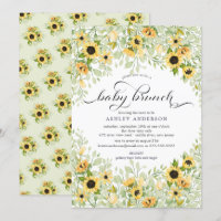 Autumn Yellow Sunflower Baby Brunch