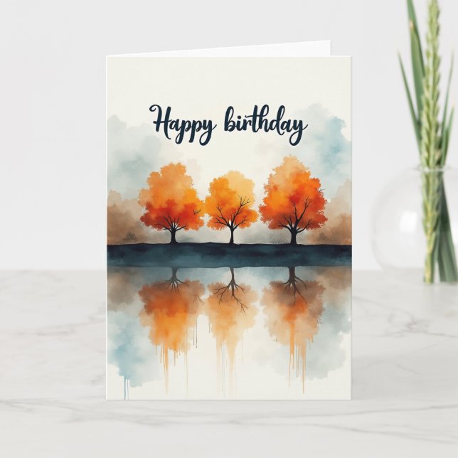 Autumnal Birthday Card (Front)