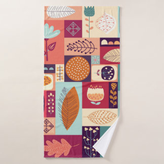 Autumnal decorative background bath towel