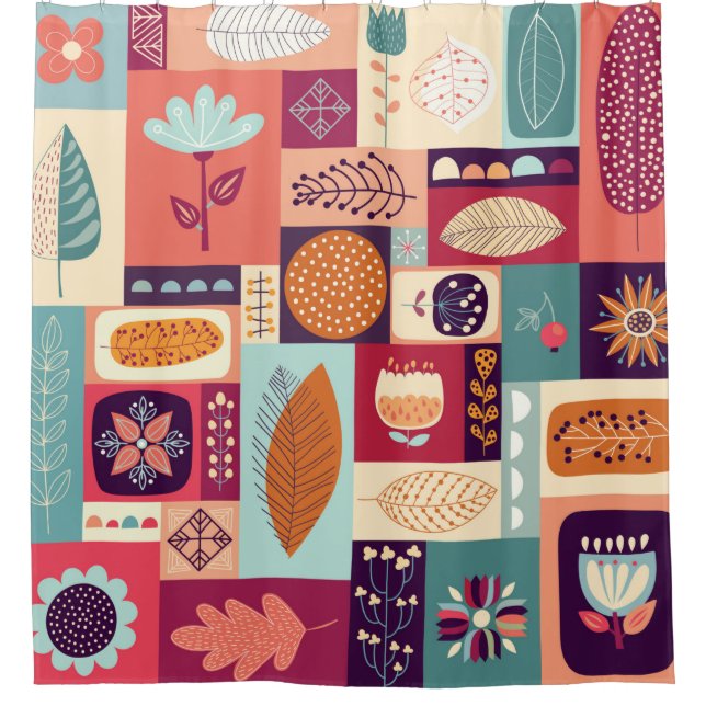 Autumnal decorative background shower curtain (Front)