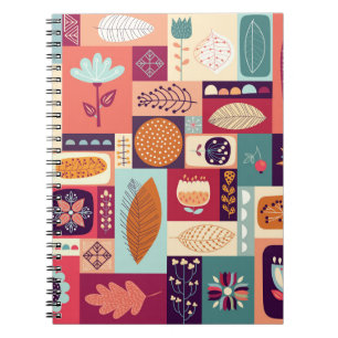 Autumnal Decorative Vintage Background Art Notebook