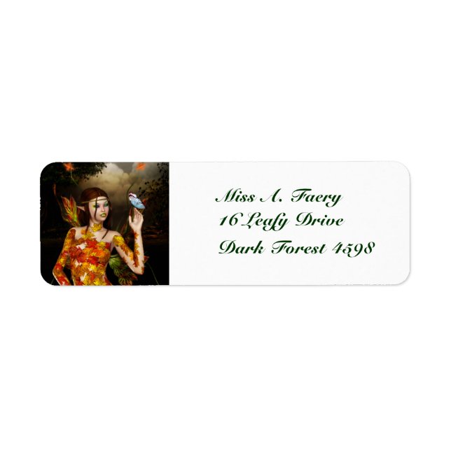 Autumnal Fae Return Address Labels (Front)