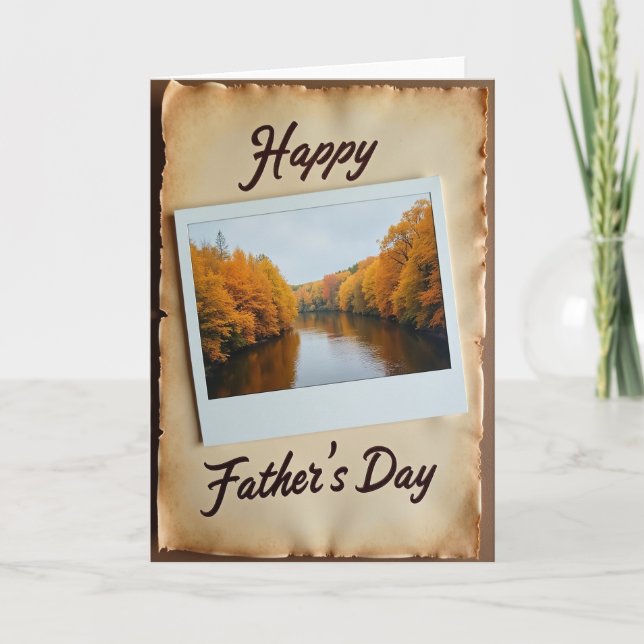 Autumnal Fathers Day Scene Card (Front)