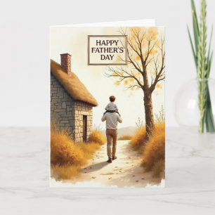 Autumnal Fathers Day Walk Card