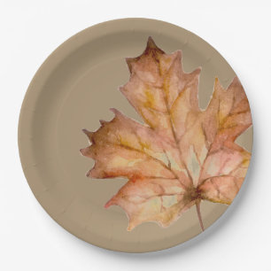 Autumnal Feast - Leaf Paper Plate
