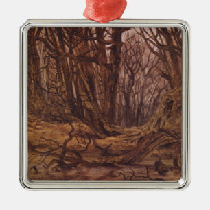 Autumnal Forest (Brown Tree Trunks) Metal Tree Decoration