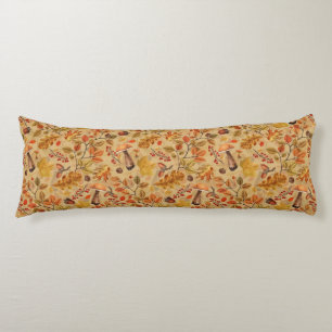 Autumnal forest on ochre body cushion