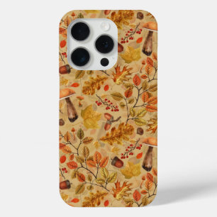 Autumnal forest on ochre iPhone 15 pro case