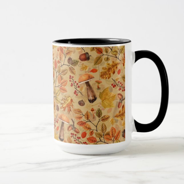 Autumnal forest on ochre mug (Right)