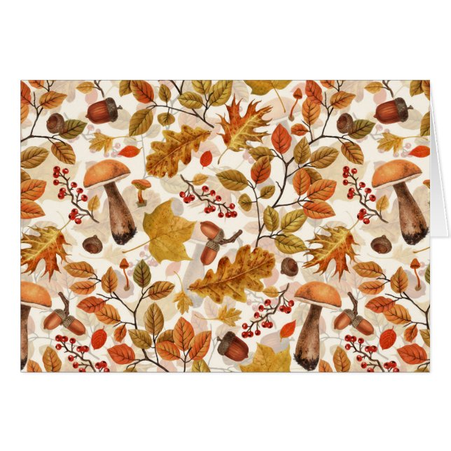 Autumnal forest on off white (Front Horizontal)