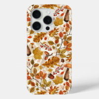Autumnal forest on off white