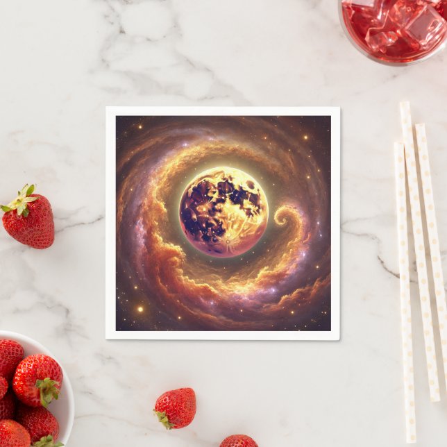 Autumnal Galaxy Harvest Moon Decoupage Napkins (Insitu)