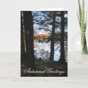 Autumnal Greetings from the Lake (Greeting inside) Thank You Card