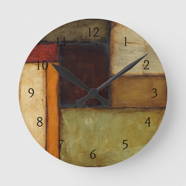 Autumnal Impressionist by Jennifer Goldberger Round Clock (Front)