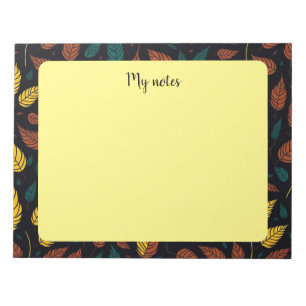 Autumnal leaves notepad