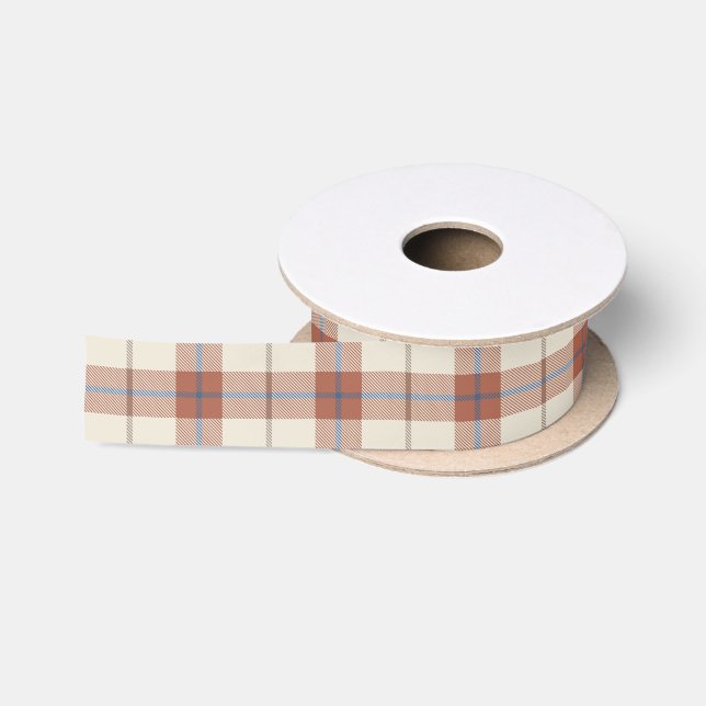 Autumnal Plaid Satin Ribbon (Spool)