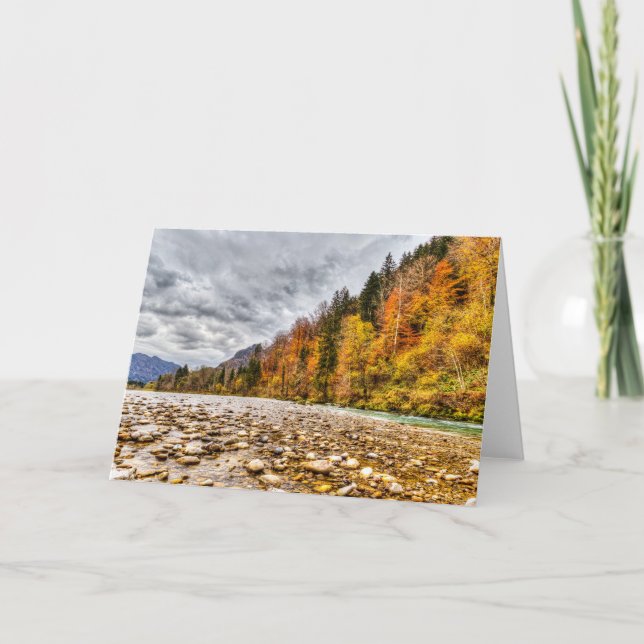 Autumnal River Lammer  Card (Front)