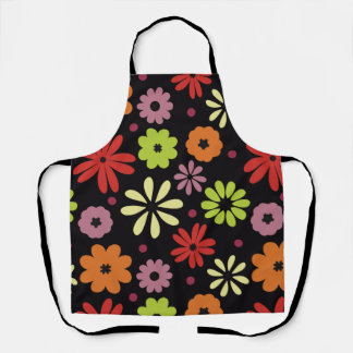 Autumnal Seamless Floral Pattern Apron